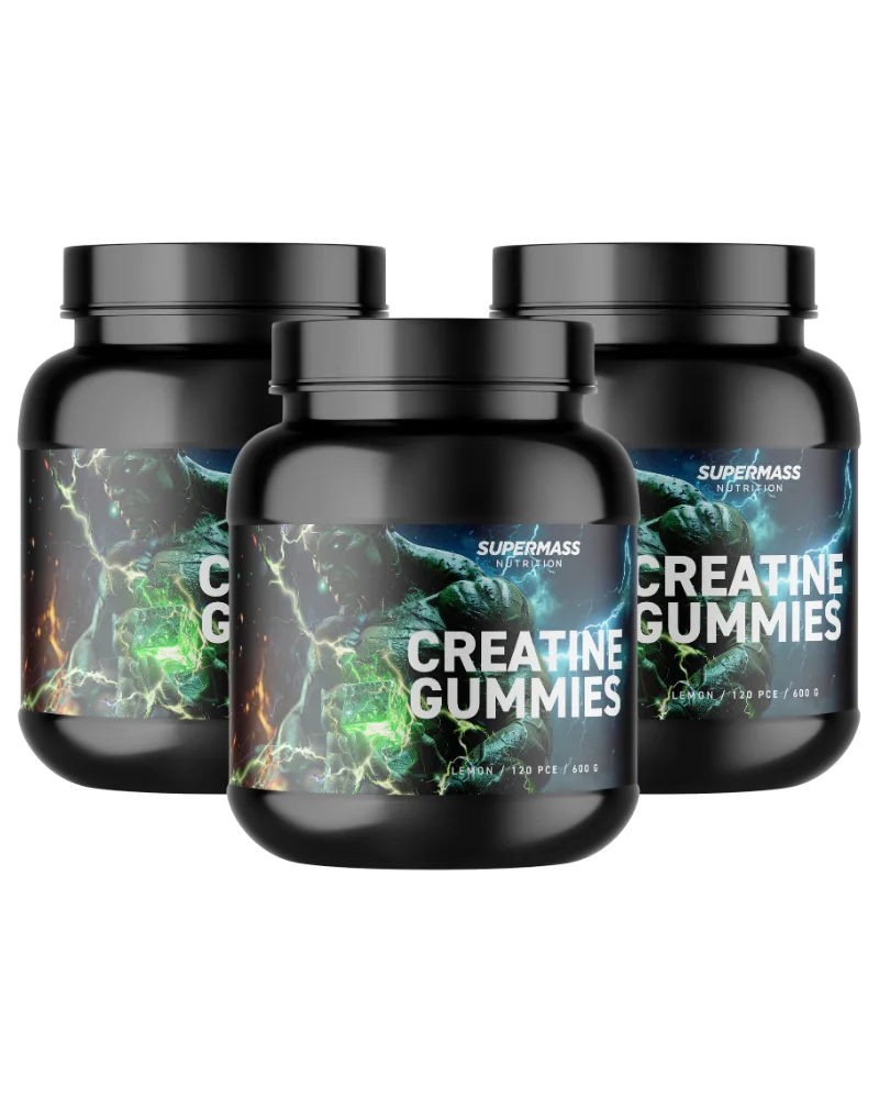 Big Buy: 3 kpl Supermass Nutrition CREATINE GUMMIES, Lemon (360 kpl.)