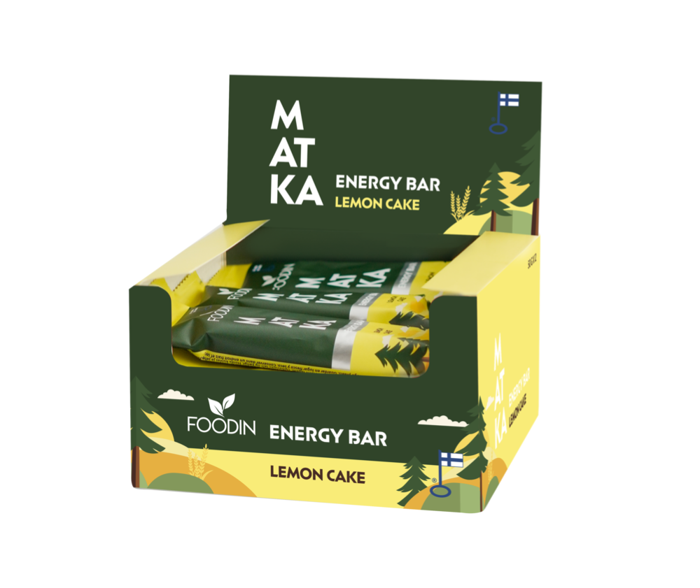 12 kpl Foodin MATKA Energy Bar, 50&nbsp;g, Lemon Cake