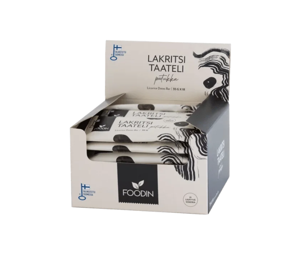 18 kpl Foodin Lakritsitaatelipatukka, 35&nbsp;g, Original