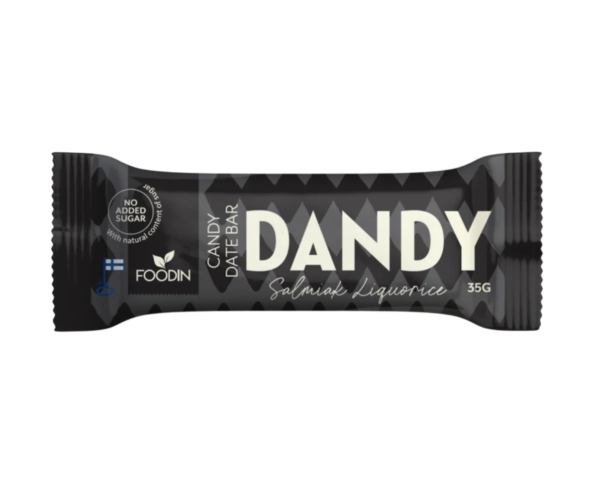 Foodin Dandy Candy Date Bar, 35&nbsp;g, Salmiak Liquorice