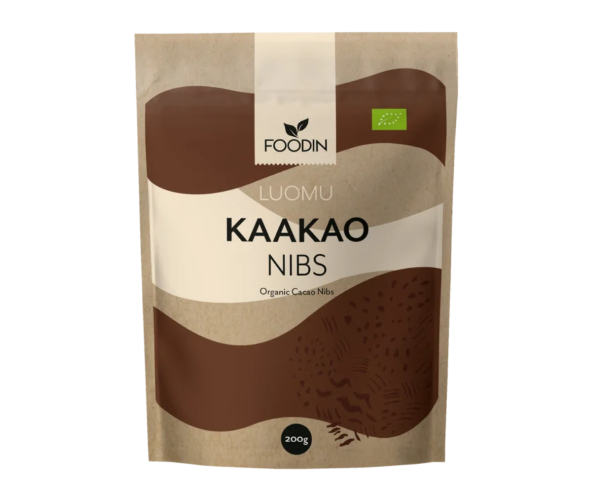 Foodin Luomu Kaakaonibs, 200&nbsp;g