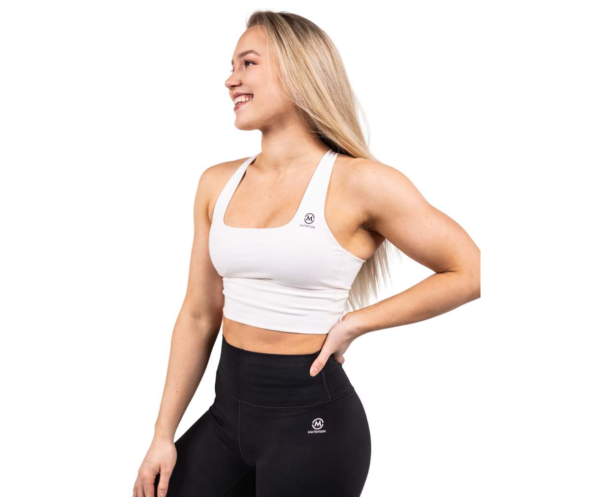 M-Sportswear Outlet Longline Sports Bra, White