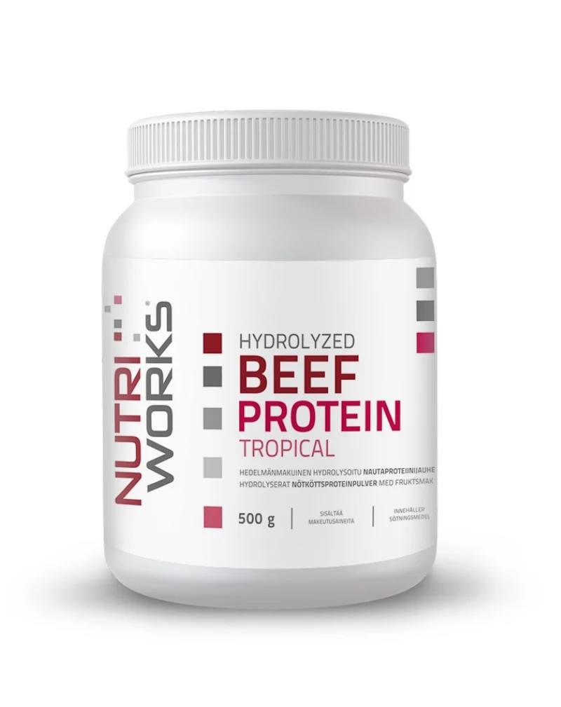 Nutri Works Hydrolyzed Beef Protein, 500&nbsp;g, Tropical