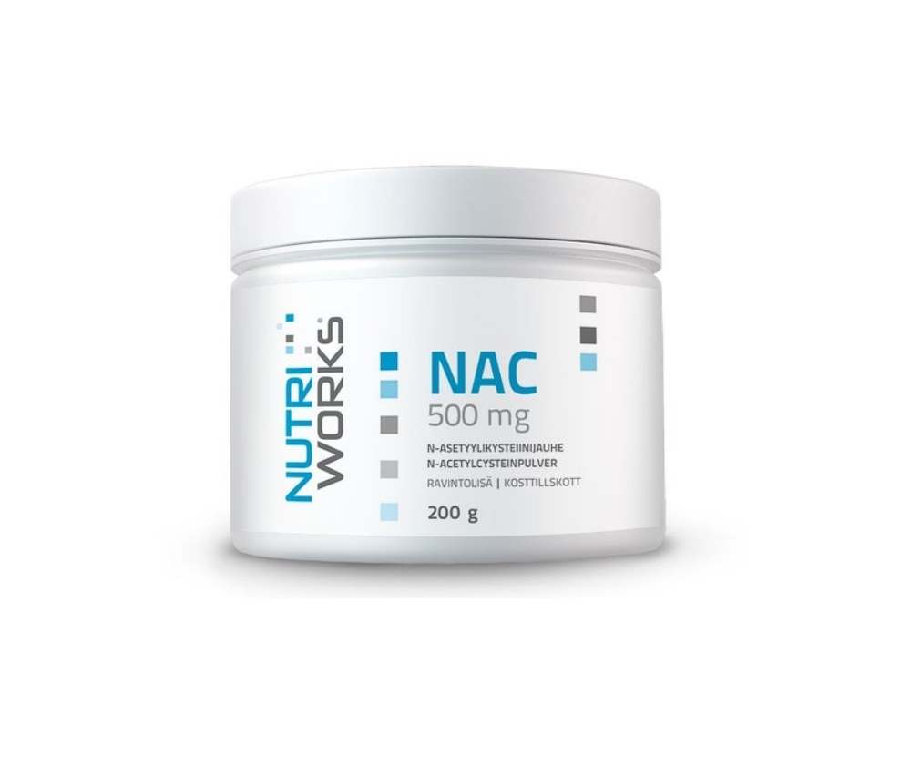 Nutri Works NAC-jauhe 500 mg, 200&nbsp;g