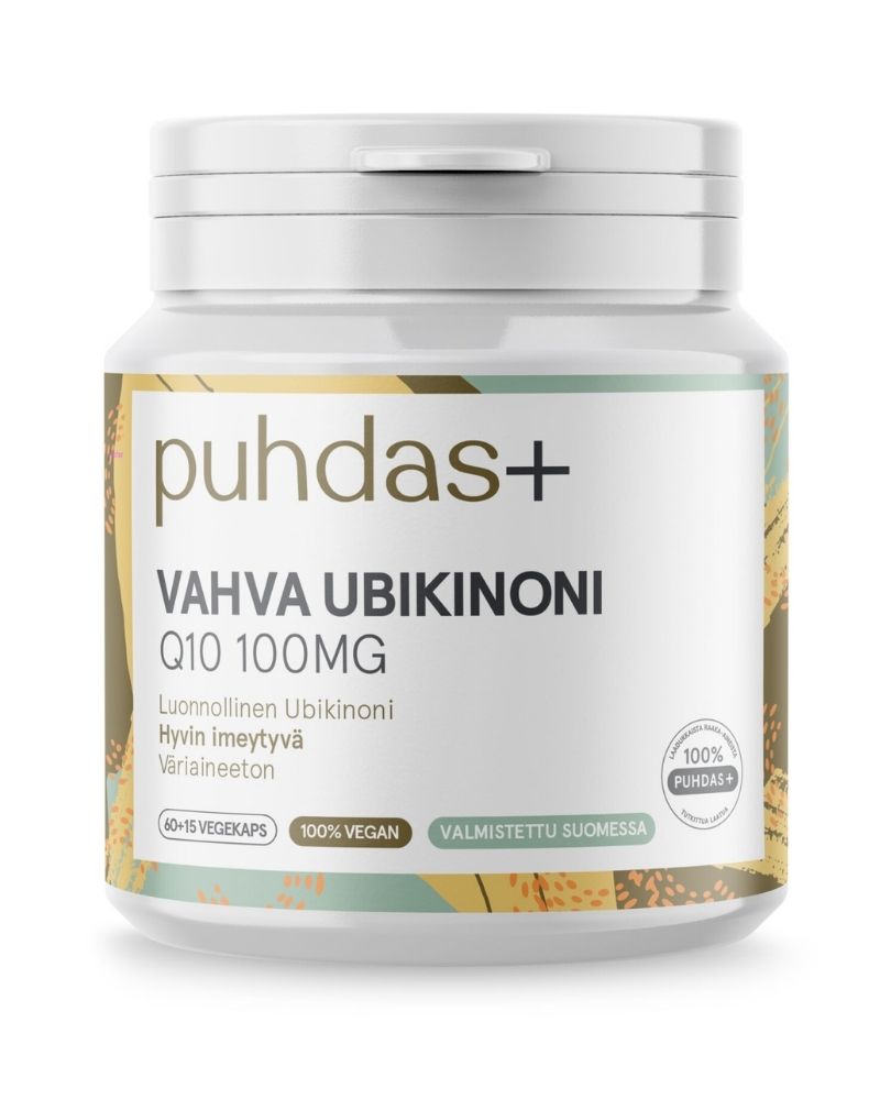Puhdas+ Ubikinoni COQ10, 100 mg, 60 + 15 kaps