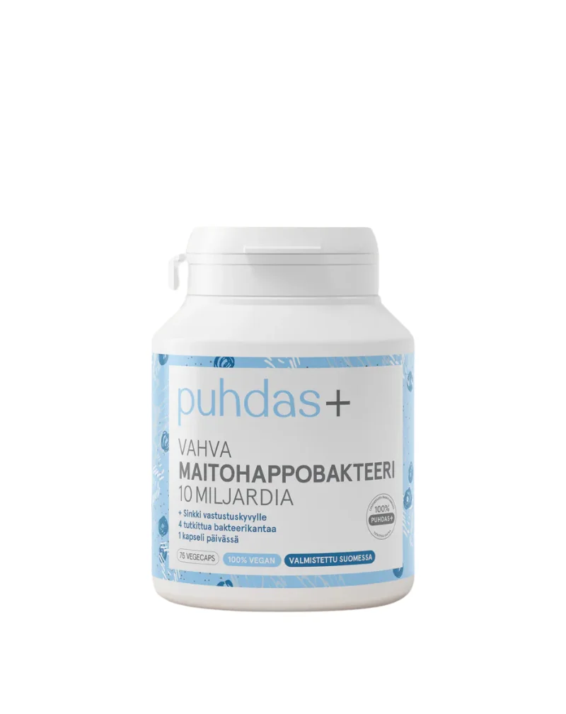Puhdas+ Vahva Maitohappobakteeri 10 mrd., 75 kaps.