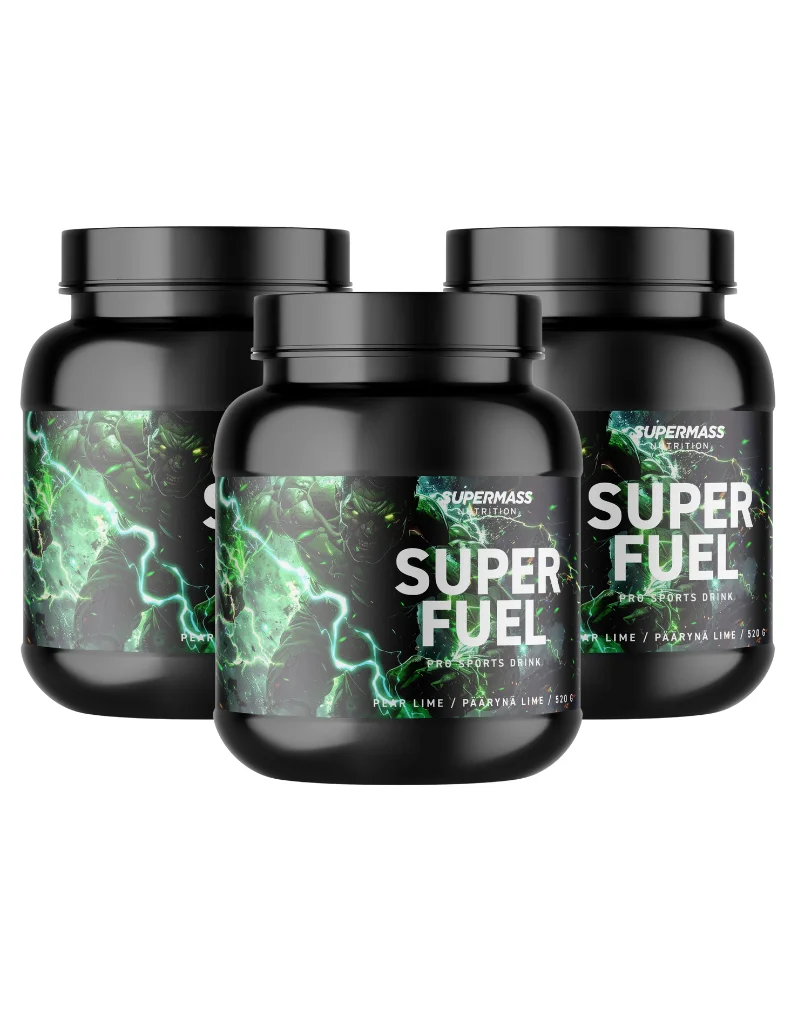 Big Buy: 3 kpl Supermass Nutrition SUPER FUEL, Pear Lime (1,56&nbsp;kg)