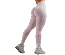 NEBBIA Push-Up Compression Leopard Leggings PRIMAL 849, Pink Leopard