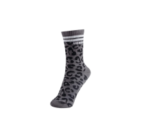 NEBBIA Leopard Crew Socks PRIMAL 106, Black Leopard