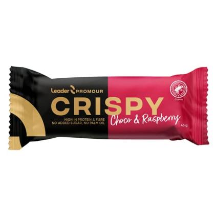 Leader Promour Crispy, 45 g, Milk Choco & Raspberry (10/25)