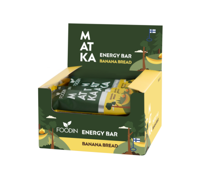 12 kpl Foodin MATKA Energy Bar, 50&nbsp;g, Banana Bread