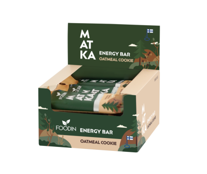 12 kpl Foodin MATKA Energy Bar, 50&nbsp;g, Oatmeal Cookie