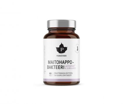 Puhdistamo Maitohappobakteeri - Lactospore & Boulardii, 60 kaps.