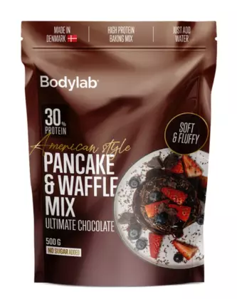 Bodylab Pancake & Waffle Mix, 500&nbsp;g, Ultimate Chocolate