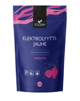 FOODIN Elektrolyyttijauhe, 240&nbsp;g, Marjaisa