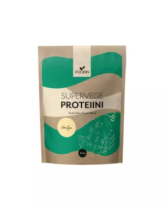 Foodin Supervegeproteiini, 600&nbsp;g, Vanilja