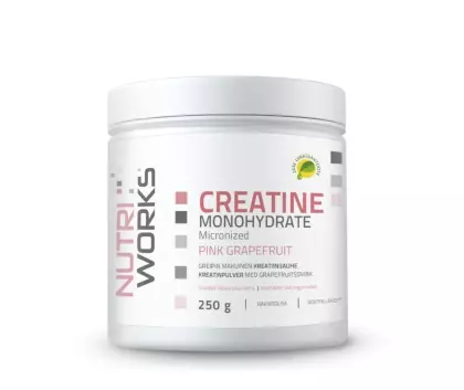 Nutri Works Creatine Monohydrate, 250&nbsp;g, Pink Grapefruit