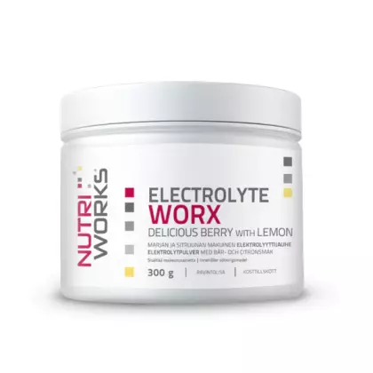 Nutri Works Electrolyte WorX, 300&nbsp;g, Delicious Berry with Lemon