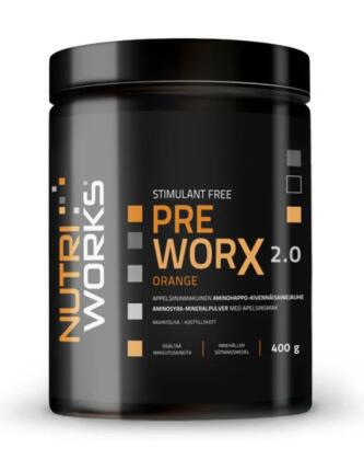 Nutri Works Pre WorX 2.0 Stimulant Free, 400&nbsp;g, Orange