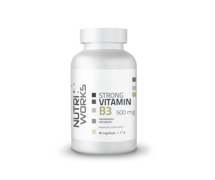 Nutri Works Strong Vitamin B3 500 mg, 90 kaps.