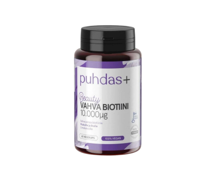 Puhdas+ Beauty Vahva Biotiini 10000 mcg, 60 kaps.