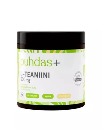 Puhdas+ L-teaniini 200 mg, 40&nbsp;g