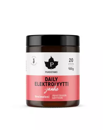 Puhdistamo Daily Elektrolyyttijauhe, 100&nbsp;g, Vesimeloni