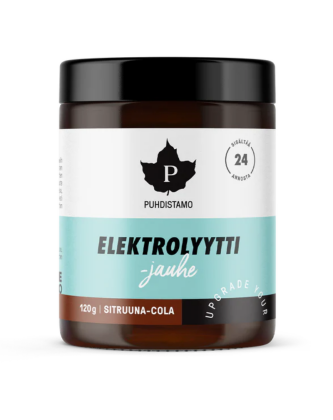 Puhdistamo Elektrolyyttijauhe, 120&nbsp;g, Sitruuna-Cola