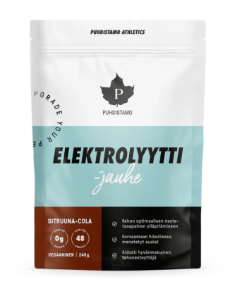 Puhdistamo Elektrolyyttijauhe, 240&nbsp;g, Sitruuna-Cola