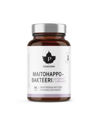 Puhdistamo Maitohappobakteeri - Lactospore & Boulardii, 60 kaps.