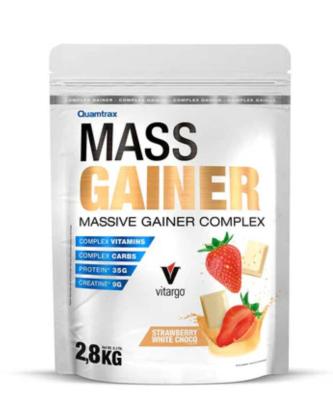 Quamtrax Mass Gainer, 2,8 kg, Strawberry White Chocolate