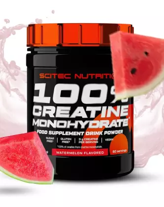 SCITEC 100 % Creatine Monohydrate, Flavoured, 300&nbsp;g, Watermelon