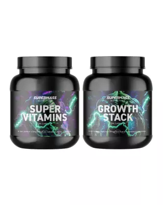 Settitarjous: Supermass Nutrition SUPER VITAMINS & GROWTH STACK (360 kaps)