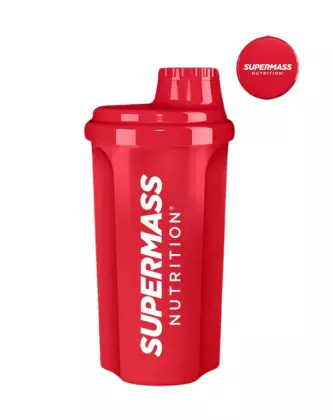 Supermass Nutrition Shaker, 700 ml, Punainen (Poistuva malli)
