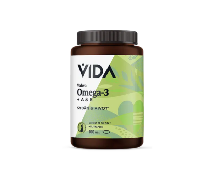 Vida Vahva Omega-3 + A & E, 100 kaps.