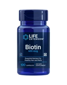 LifeExtension Biotin 600 mcg, 100 kaps.