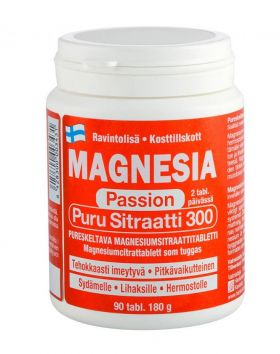Magnesia Passion Puru Sitraatti 300, 90 tabl.