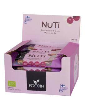 15 kpl Foodin NUTI, 35&nbsp;g, Dark Chocolate & Cherry