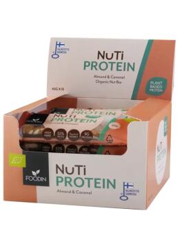 15 kpl Foodin NUTI Protein, 45&nbsp;g, Almond & Caramel
