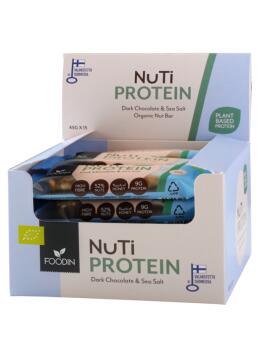 15 kpl Foodin NUTI Protein, 45&nbsp;g, Dark Chocolate & Sea Salt