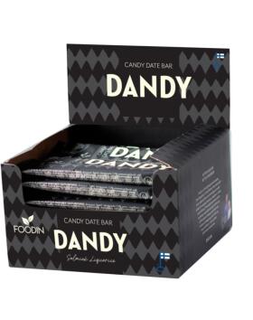 18 kpl Foodin Dandy Candy Date Bar, 35&nbsp;g, Salmiak Liquorice