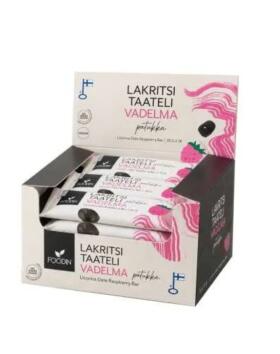 18 kpl Foodin Lakritsitaatelipatukka, 35&nbsp;g, Vadelma