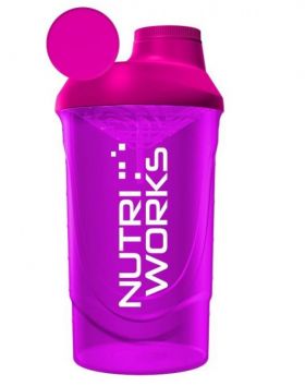 Nutri Works Shaker, 600 ml, Pinkki