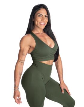 Better Bodies Wrap Seamless Bra, Deep Forest
