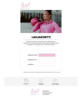 E-lahjakortti TWI-verkkokauppaan