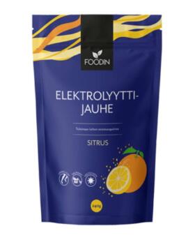 FOODIN Elektrolyyttijauhe, 240&nbsp;g, Sitrus