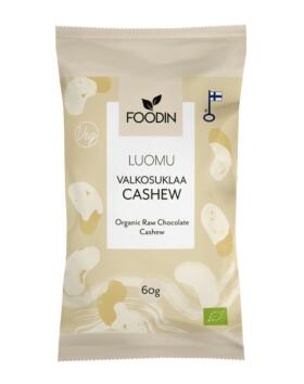 FOODIN Valkosuklaacashew, luomu, 60&nbsp;g