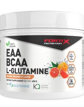 Fortix EAA BCAA L-Glutamine, 400&nbsp;g, Blood Orange