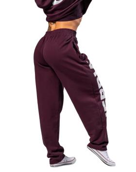 NEBBIA Loose-Fit Baggy Pants Boyfriend Style 432, Dark Red