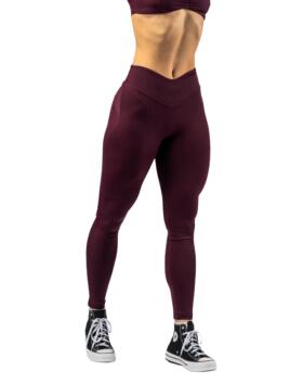 NEBBIA V-Shaping Belt Leggings Strong Beauty 425, Dark Red